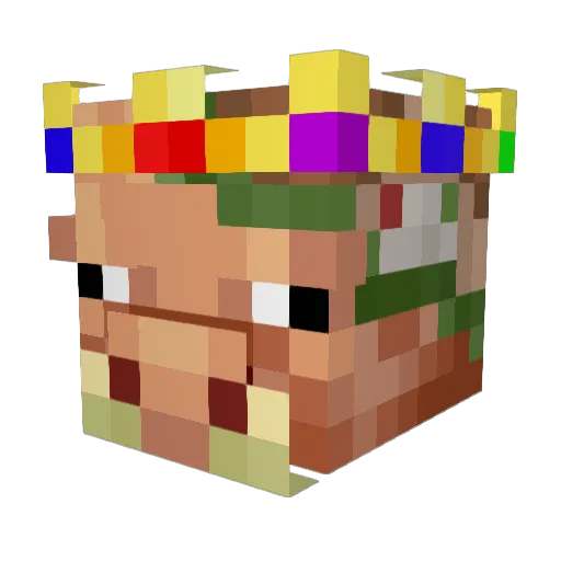 PepperBean Minecraft avatar head, 3D render