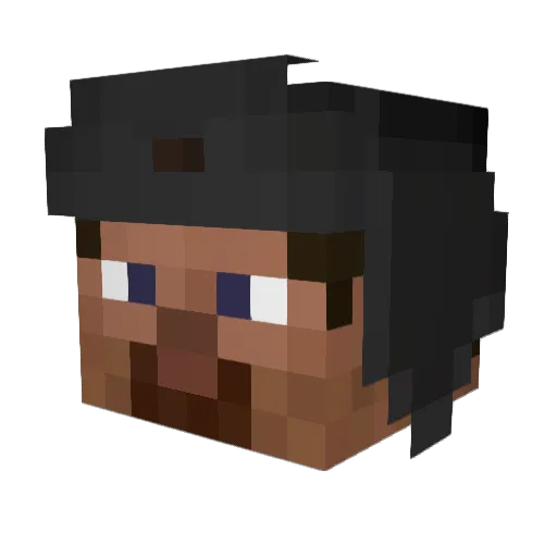 PepperDi Minecraft avatar head, 3D render