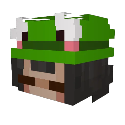 PepperGoblin Minecraft avatar head, 3D render
