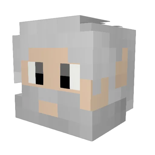 PepperIsNobody Minecraft avatar head, 3D render