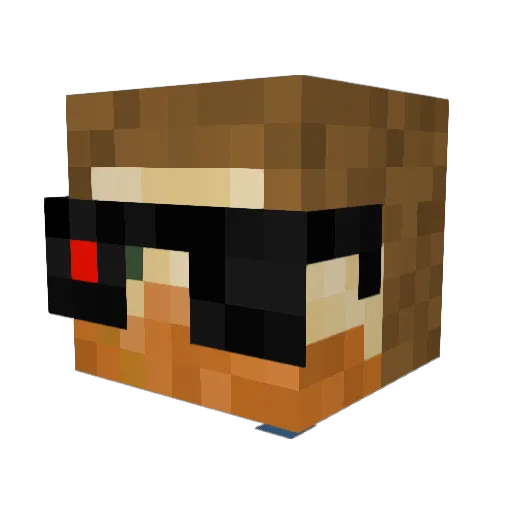 PepperKore Minecraft avatar head, 3D render