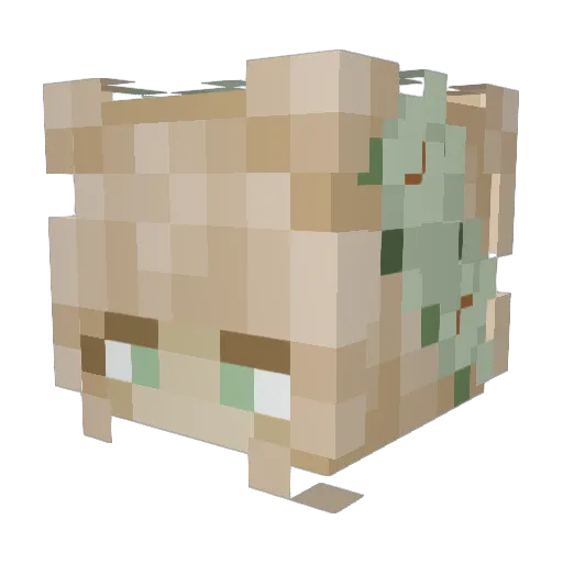 PepperPaprika Minecraft avatar head, 3D render