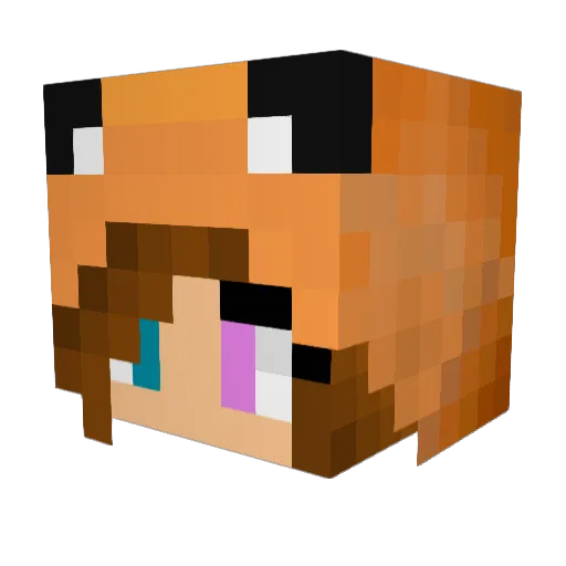 Pepper_Fox37 Minecraft avatar head, 3D render