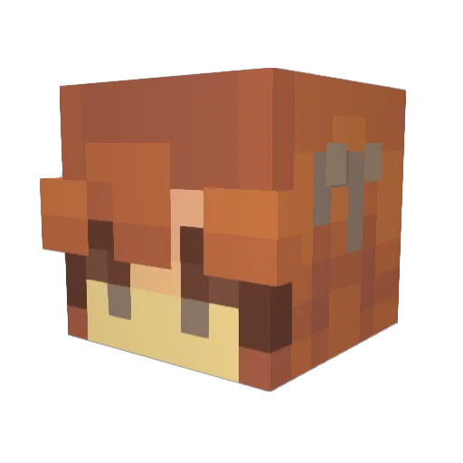 PeppermintStix Minecraft avatar head, 3D render