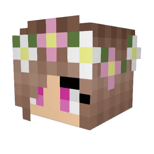 Peppermint_59 Minecraft avatar head, 3D render