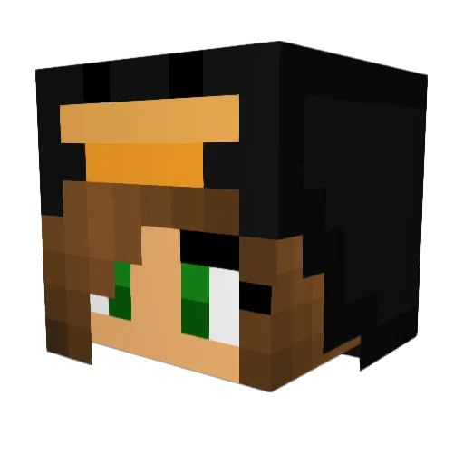 Peppermintez Minecraft avatar head, 3D render