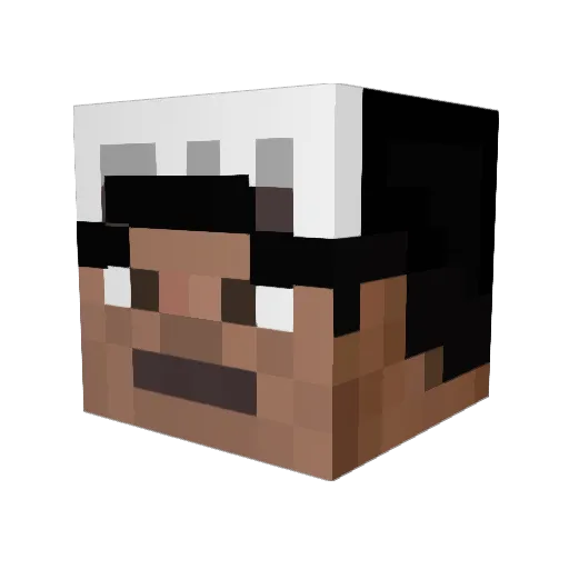 Peppero0 Minecraft avatar head, 3D render