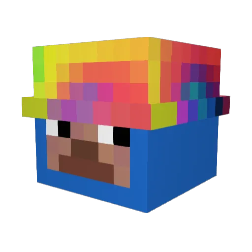 PepperoniM Minecraft avatar head, 3D render