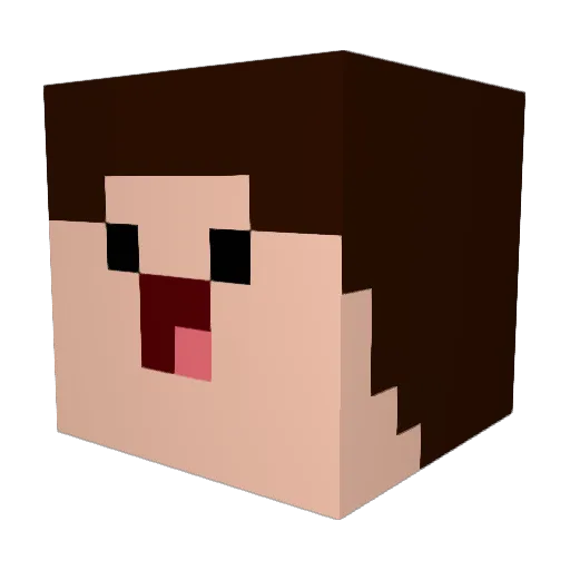PepperoniNippel Minecraft avatar head, 3D render