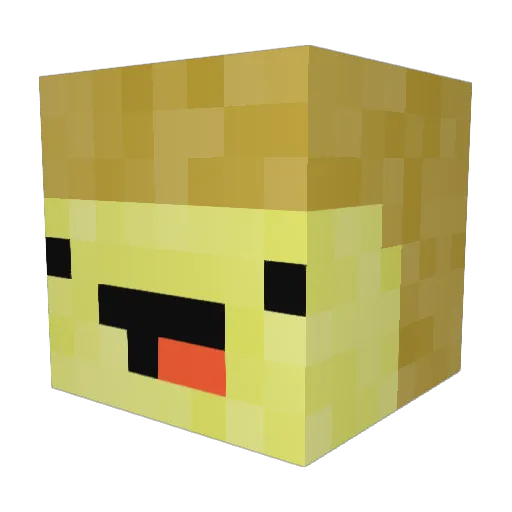 Pepperoniiiiiii Minecraft avatar head, 3D render