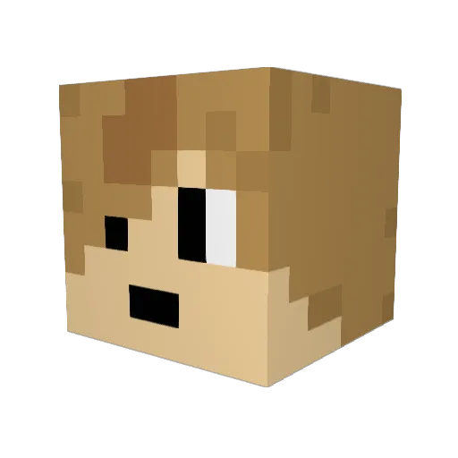 PeppersNSalt Minecraft avatar head, 3D render