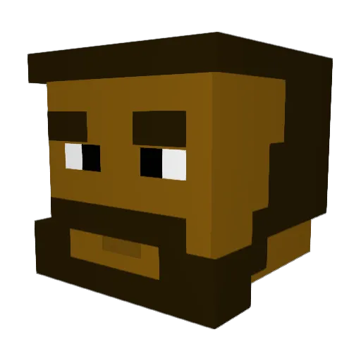 Peppino5536 Minecraft avatar head, 3D render