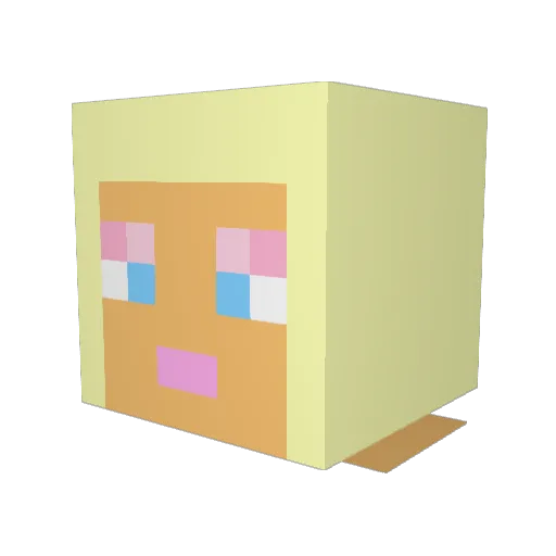 Peps1_C0la Minecraft avatar head, 3D render