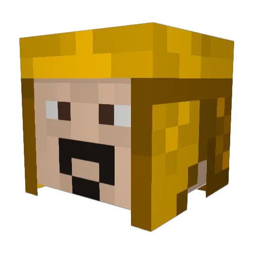 PepsiBender Minecraft avatar head, 3D render
