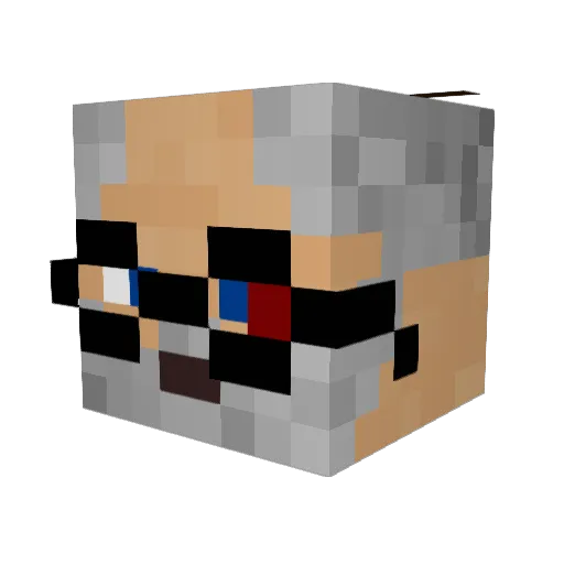 PepsiCoOfficial Minecraft avatar head, 3D render