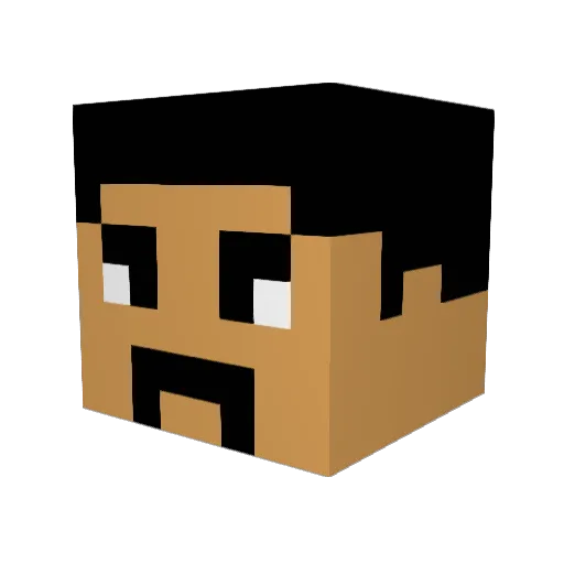 Pepsicolatea Minecraft avatar head, 3D render