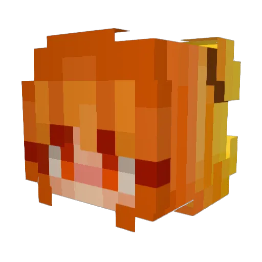 PepsidAC Minecraft avatar head, 3D render