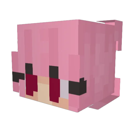 Pepsikissa Minecraft avatar head, 3D render