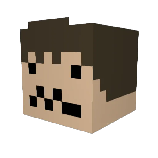 Pepsimax444 Minecraft avatar head, 3D render