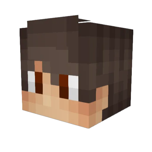 Pepsipappan Minecraft avatar head, 3D render