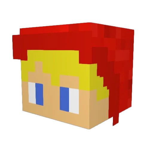 Pepste27 Minecraft avatar head, 3D render