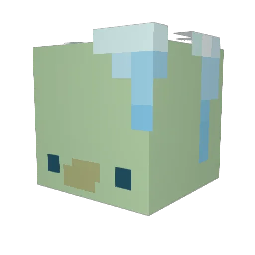 Peqnut_ Minecraft avatar head, 3D render