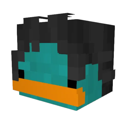Per1__ Minecraft avatar head, 3D render