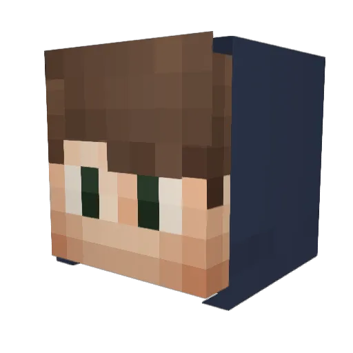 PerKan Minecraft avatar head, 3D render