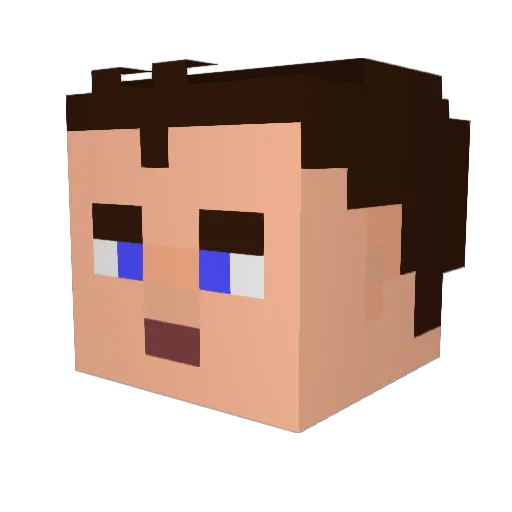 Per_Magic Minecraft avatar head, 3D render