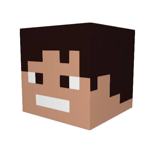 PeraP10 Minecraft avatar head, 3D render