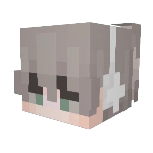 Peracid Minecraft avatar head, 3D render