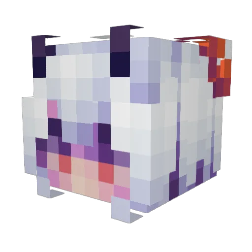 Peradoki Minecraft avatar head, 3D render
