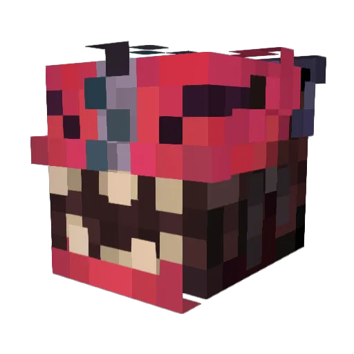 Perc30Juice Minecraft avatar head, 3D render