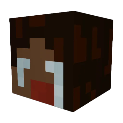 Perc37 Minecraft avatar head, 3D render
