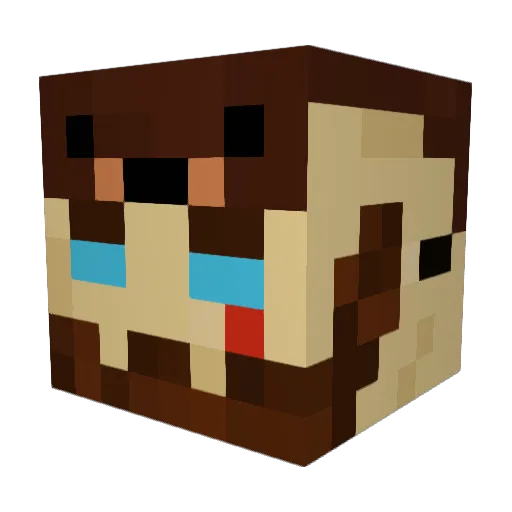 Perc731 Minecraft avatar head, 3D render
