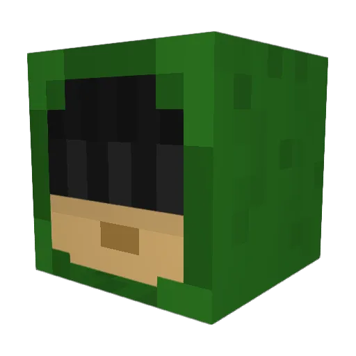 PercPatrol Minecraft avatar head, 3D render
