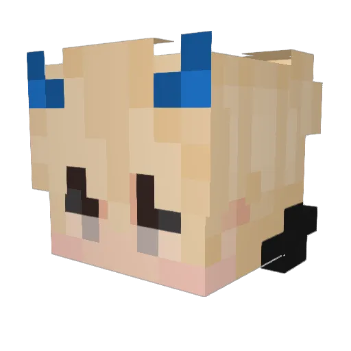 Perceter Minecraft avatar head, 3D render