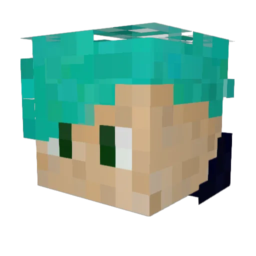Perchila27 Minecraft avatar head, 3D render