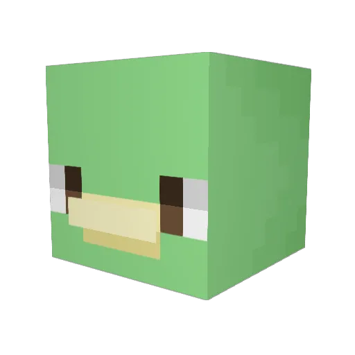 Perchycs Minecraft avatar head, 3D render