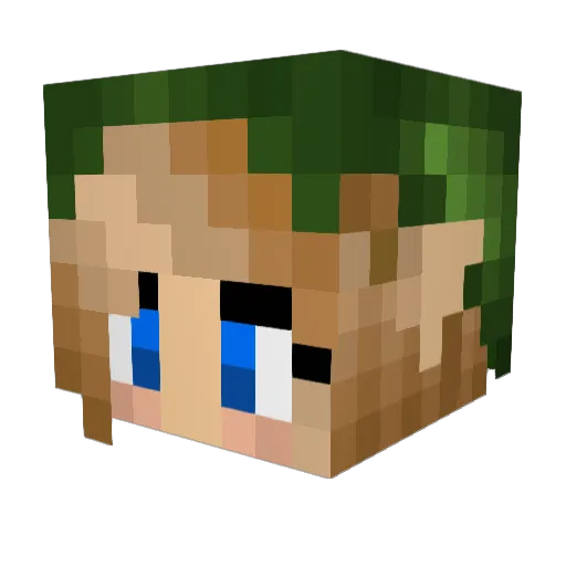 Percival_ Minecraft avatar head, 3D render