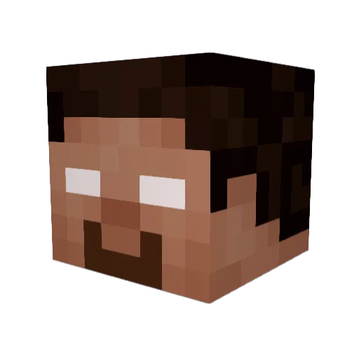 Percivalca Minecraft avatar head, 3D render