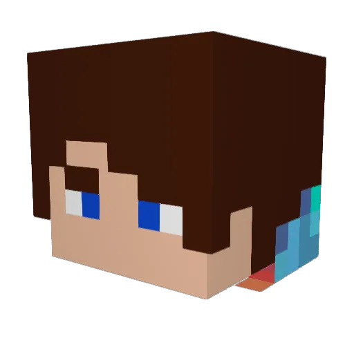 Percivul Minecraft avatar head, 3D render
