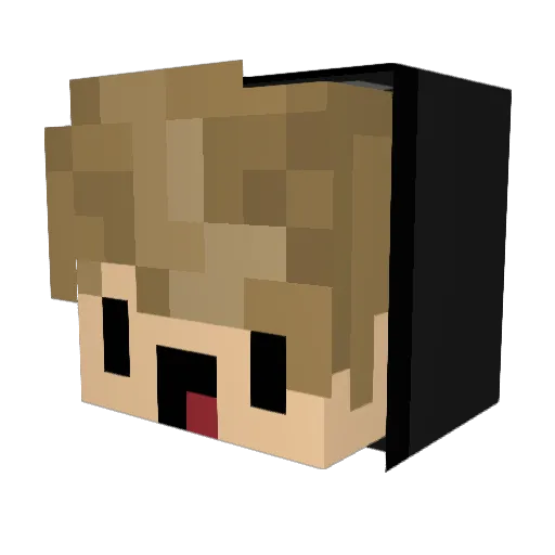 Percy1407 Minecraft avatar head, 3D render