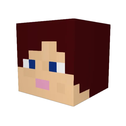 PercyMisty Minecraft avatar head, 3D render