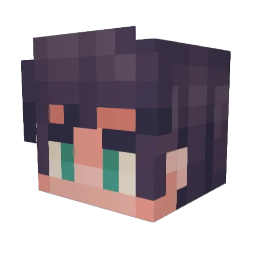 PercyShark Minecraft avatar head, 3D render