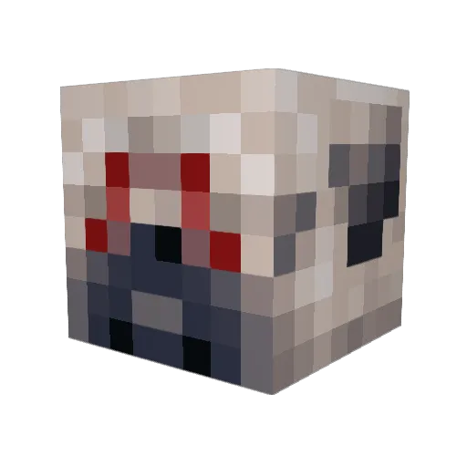 Percy_Purple Minecraft avatar head, 3D render