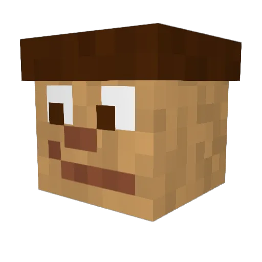 PercytheOrange Minecraft avatar head, 3D render