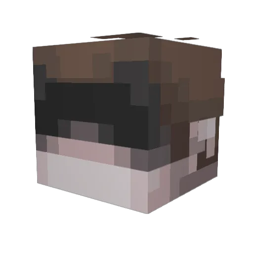 PerdedorGhost Minecraft avatar head, 3D render