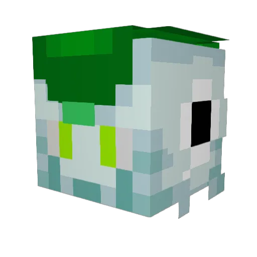 PerdesPerdes Minecraft avatar head, 3D render