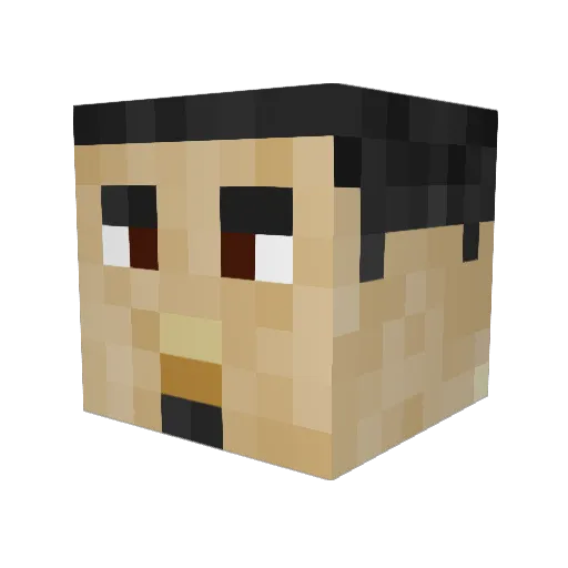 Perdicto13 Minecraft avatar head, 3D render